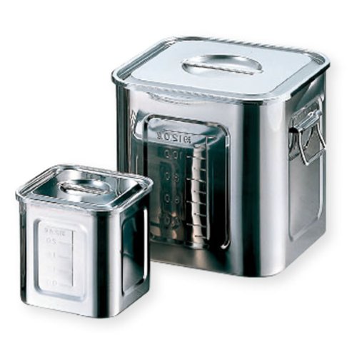 Amazon | 18-8 角型キッチンポット 8cm | 赤川器物製作所 | 保存容器