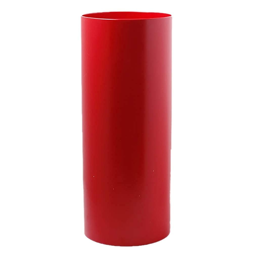 Porte-parapluie rond en métal rouge 50 cm pour entrée design