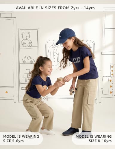 Image of Amazon Brand - Symbol Girl's Lightweight Denim Loose Pants