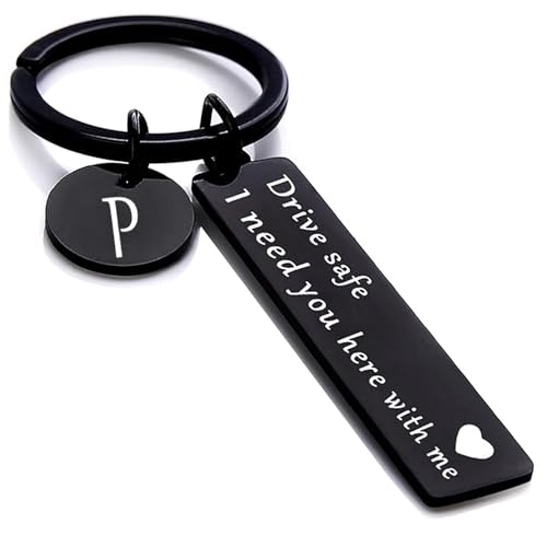 Image of drive safe keychain for him key rings for her men boyfriend