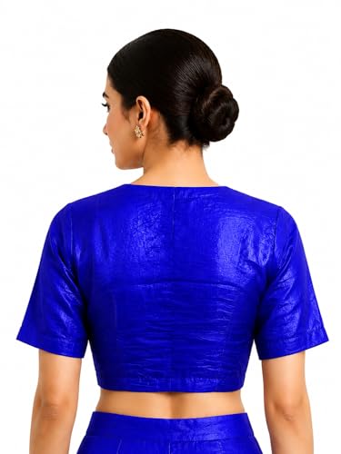 Image of Thevasa Women's Everyday Divine Depth V Neck Half Sleeves Blouse