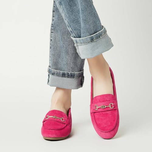 Image of BGSTGUDS Women's Wide Loafers Shoes Cute Dressy Shoes Ladies Comfort Slip Ons Work Shoes