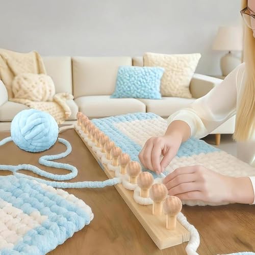 Bastidor de madera intercambiable para tejer manualidades tejidas 3
