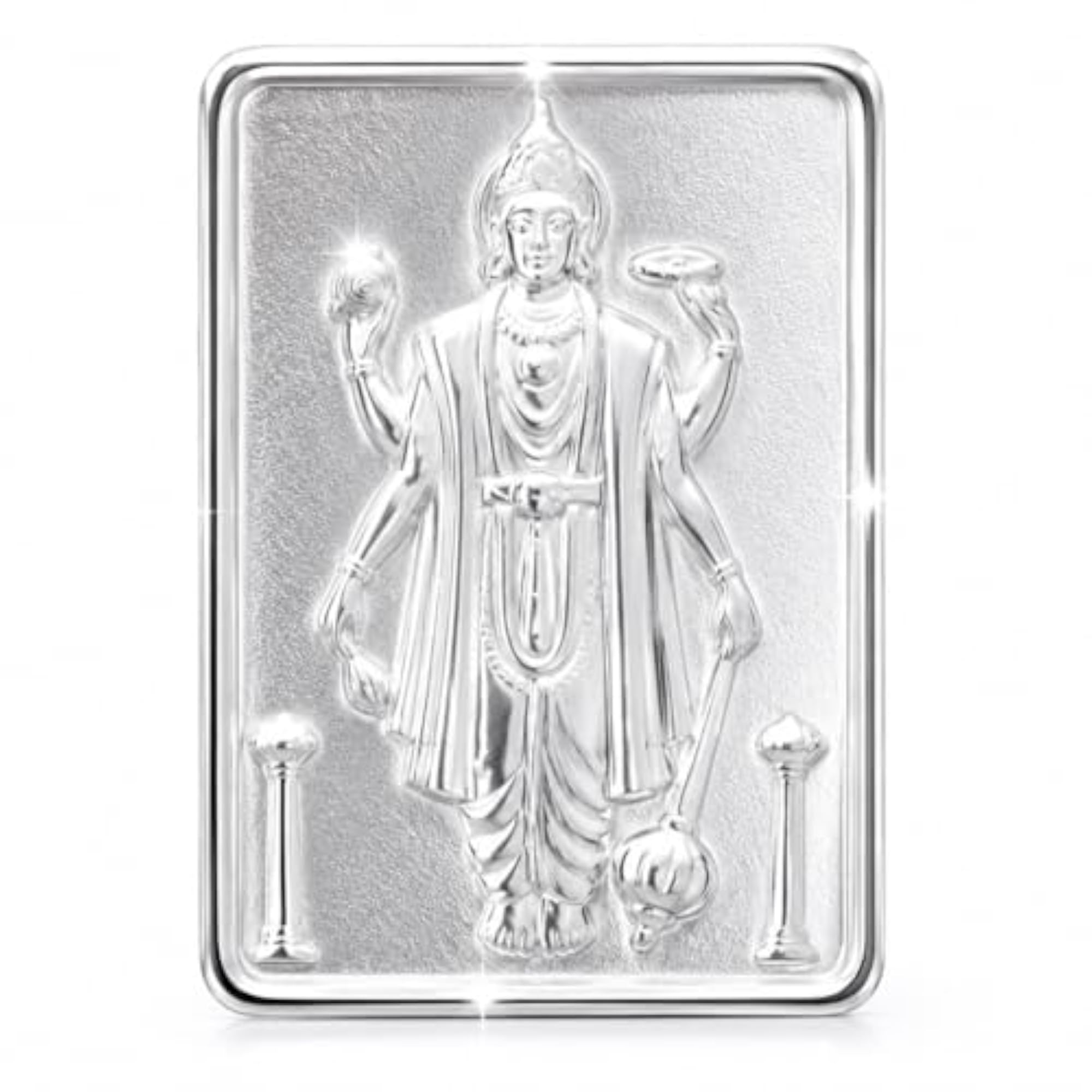 Pure Silver Lord Vishnu Pocket Charm, 999 Fine Silver