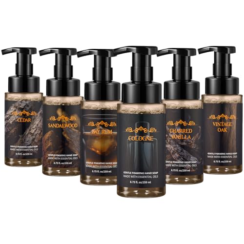 6 Pack Men's Foaming Hand Soap with Pump, 8.75 Fl oz