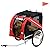 Pawhut Folding Dog Carrier Bicycle Pet Trailer in Steel Frame Stroller - Red & Black