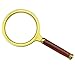 cnomg 10X Magnifying Glass Rosewood Handheld Magnifier Page Magnifier Magnifying Glass Lens Loupe for Reading 80mm Dia