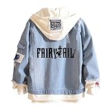 ISaikoy Anime Fairy Tail Denim Jacket Jeans Sweatshirt Sweater Hoodie Pullovers Costume Color
