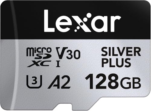 Silver Plus 128GB Micro SDJ[h ő205MB/s MicroSDXC UHS-ItbV[J[h A_v^[t C10 U3 A2 V30Ή tHD 4K UHD TFJ[h h[ ANVJ g