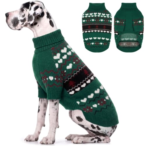 Image of Great Dane Sweaters for Giant Breed Dogs, Christmas Dog Turtleneck, XXXXXL