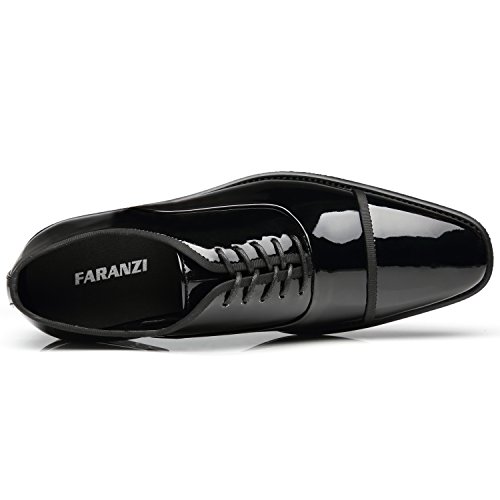 Tuxedo Shoes Patent Leather Wedding Shoes for Men Cap Toe Lace up Formal Business Oxford Shoes4