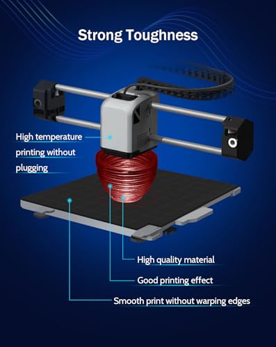 Image of DURAMIC 3D PETG Filament 1.75mm Translucent Red, 3D Printing Filament 1kg Spool(2.2lbs), Translucent red Filament 1.75mm Dimensional Accuracy + /- 0.05 mm Non-Tangling Non-Clogging Non-Stringing
