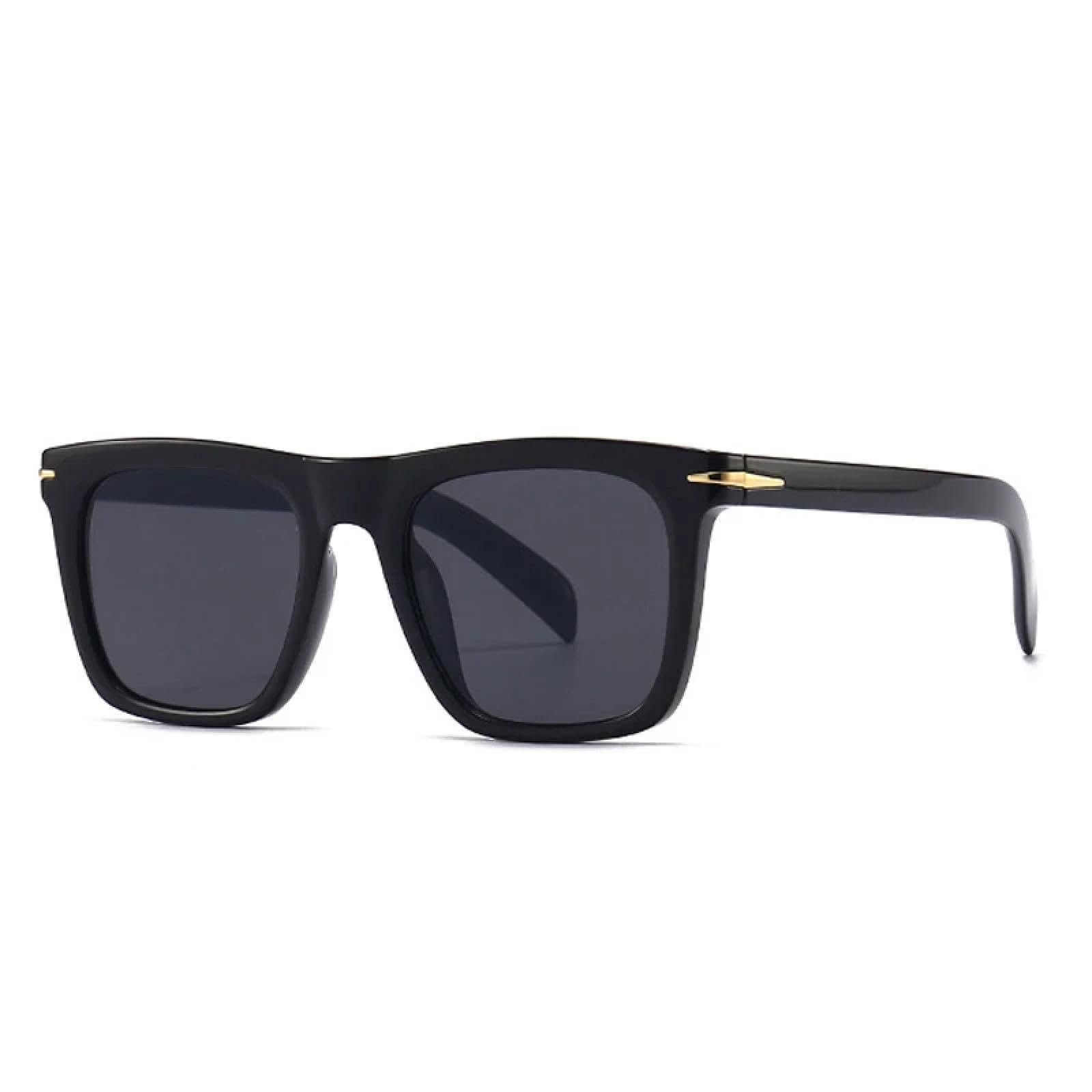 Lunettes de soleil de luxe rétro aux détails rivets et verres dégradés chics