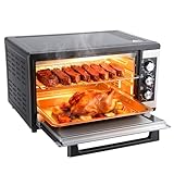 Large 46L Convection Toaster Oven, 9-in-1 Kitchen Countertop Oven with Crispy Roast, Dehydrate...