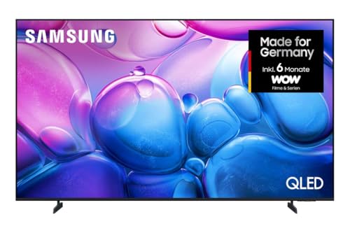 Samsung QLED 4K Q6FA 55 Zoll (138 cm) UHD Fernseher, 100% Farbvolumen für satte Farben, Quantum HDR, 4K Upscaling, Knox Security, Kostenlos 900 Sender TV Plus