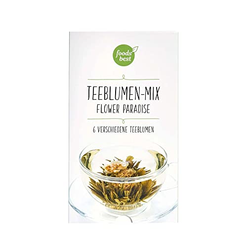foodsbest® Teeblumen-Mix | 6 verschiedene von Hand gepflückte Teeblumen / Teeblüten | tolles Geschenk nicht nur für Frauen und Teeliebhaber, Größe:1 x 6 Stk Cover