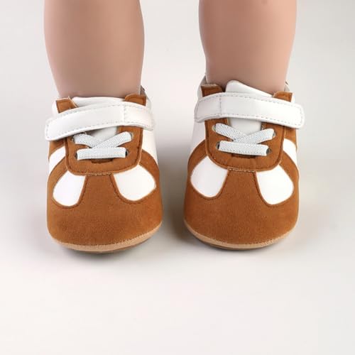 Image of Baby Boys Girls Sneakers Toddler Non-Slip Soft Rubber Sole First Walking Shoes Infant Newborn Crib Dress Shoes