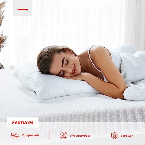 Primasleep 6Inch Memory Foam Mattress Twin Size, White, Smooth Top, Restful And Comfortable Sleeping #TOP3