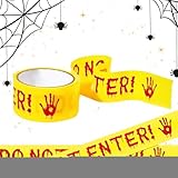 Pommyyn ハロウィン - ビスタプリント1.77インチ X 82フィート テープロールに入らないでください ハロウィン注意デコレーション,立ち入り禁止ハロウィン警告テープ ゾンビ注意テープ ハロウィンパーティーの記念品 お化け屋敷の装飾用