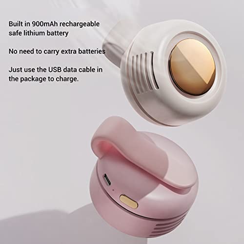 Image of Pocket Clip Fan, Silent Small Whirlwind Fan ABS Flexible for Pool for Hiking for Picnic (Pink)