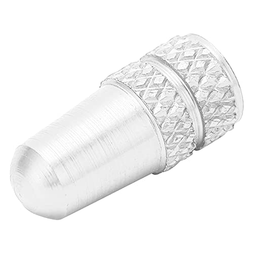 2 piezas tapas de válvula Presta tapas de polvo de válvula Presta cubiertas de válvula Presta de aluminio para neumáticos de bicicleta (Plateado) miniatura 6