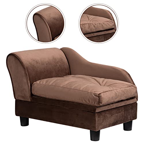 Hollypet Pet Sofa Couch With Storage, Pet Sofa For Cats And Small Dogs, Pet Snuggle Cat Sofa Bed For Indoor Cats thumb #5