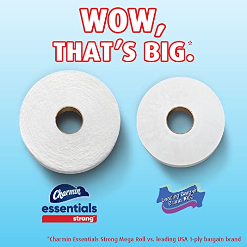 Image of Charmin Essentials Strong Toilet Paper, 9 Mega Rolls = 36 Regular Rolls