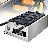 GSHSHOU Gewerbliches Schuh-Waffeleisen, 3000W Käse-Waffelbäcker 4hole