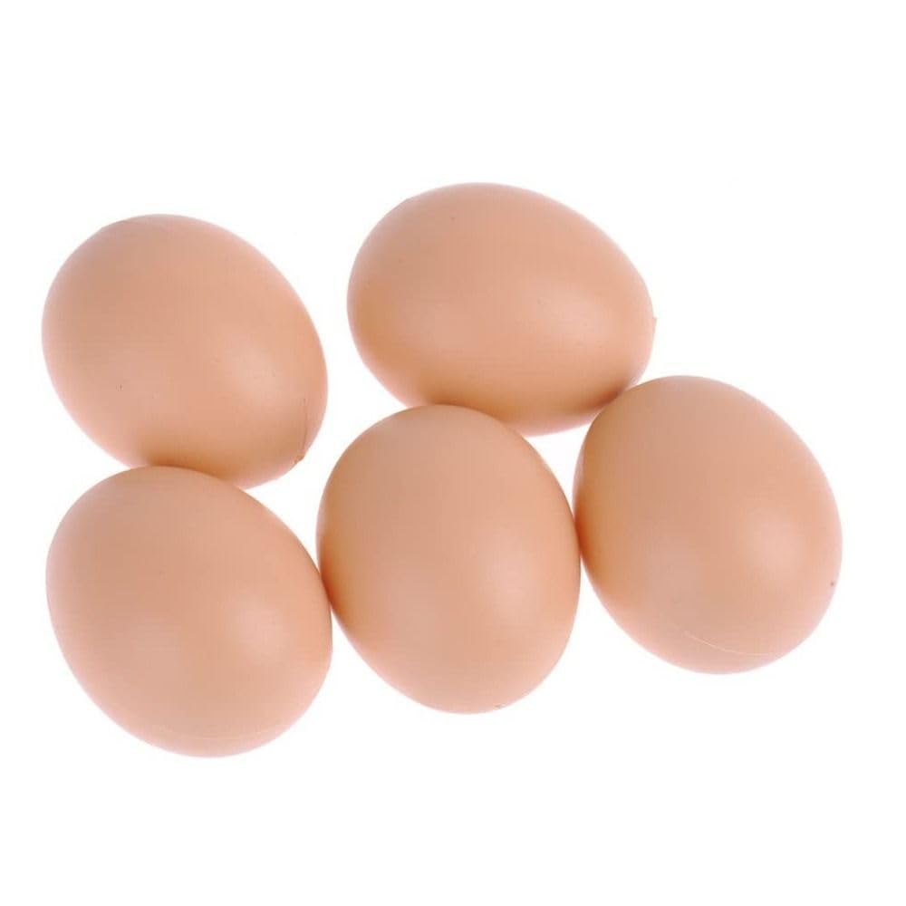 5 pezzi Uova Finte di Gallina, Uova Fittizi, per Incoraggiare la Deposizione, Decorazioni per la Casa