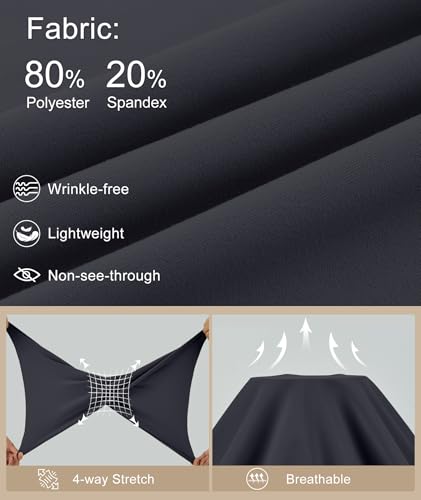 Womens Wide Leg Pants Pull On High Waist Stretch Dress Business Casual Yoga Work Pants with 5 Pockets3