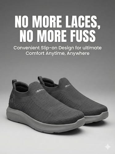 Image of Adda (Label Men's Sports Shoes with Memory Foam Cushioned Insole|Running Walking Gym Training Jogging Athletics|Comfortable & Stylish|Casual & Lightweight|Slipon Sneaker Gent's & Boy's...