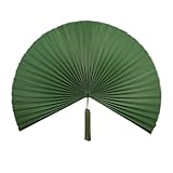 Chicvillage Large Bamboo Wall Hanging Fan, Wall Hanging Art For Decoration, Headboard Fan Decor, Handmade Wall Bamboo Decor, 60 Inches, Green, Extra Size