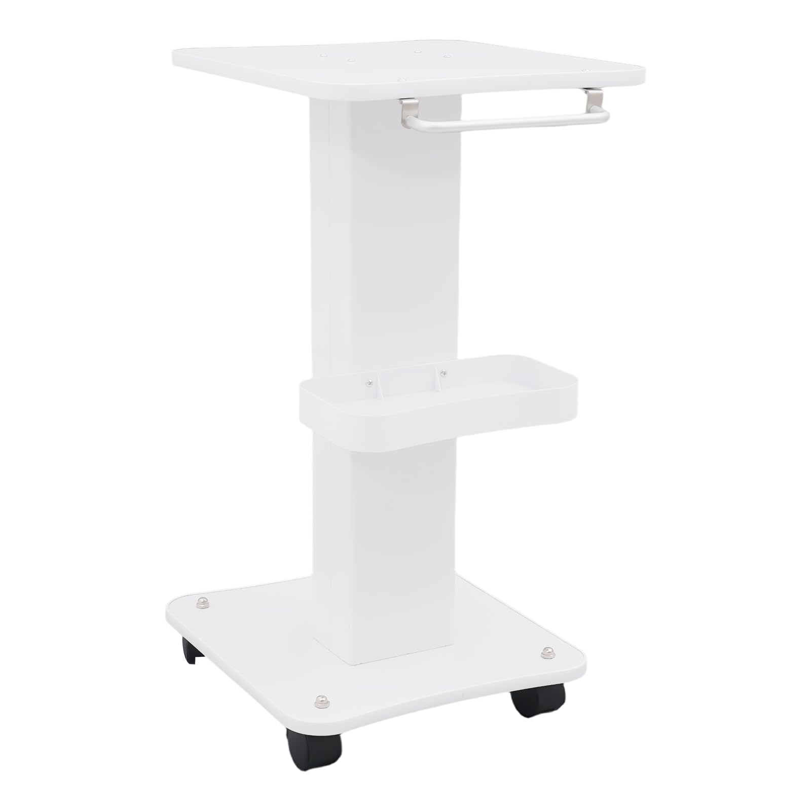Kosmetikwagen Beauty Salon Trolley, Tragfähigkeit 88,18 lb Salonwagen Kosmetikwagen Friseurwagen Mit Ablagefach & Universalräder für Friseur Beauty Salon SPA Weiß 34 * 37,5 * 68CM