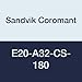 Sandvik Coromant E20-A32-CS-180 Steel Cylindrical Holder for Exchangeable-Head, 1 Number of Flutes, 180 mm Length (Pack of 1)