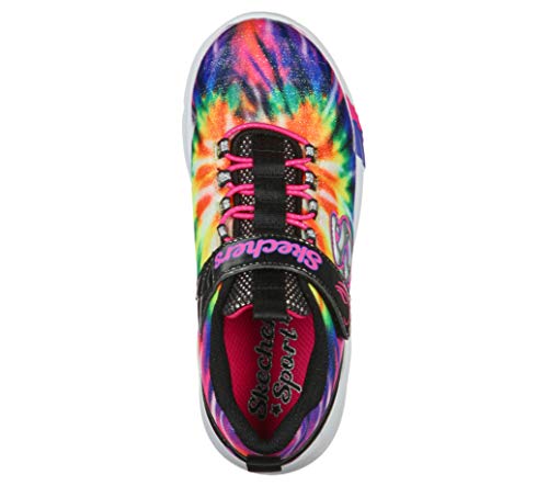 Skechers Kids Girls Dreamy Lites-Sunny Groove Sneaker, Black/Multi, 13 Wide Little Kid3