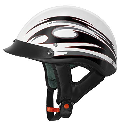VCAN Cruiser Solid Half Face Motorcycle Helmet