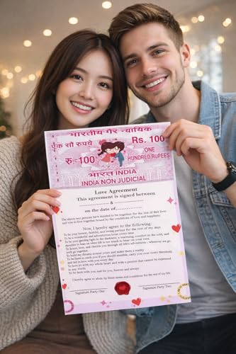 Image of Guuchuu Love Contract Agreement /Love Agreement Certificate with Pre Defined Terms & Conditions (ith Black Sketch Pen) (Art Design)