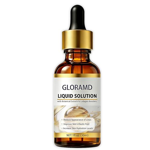 Gloramd Liquid Solution, with Botanical Extracts & Collagen Boosters, Deeply Hydrating and Firming, Improves the Appearance of Fine Lines and Wrinkles, 1 Pcs