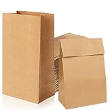 Sachet Kraft 50pcs, Sac en Papier ，Sachet Bonbons Anniversaire，Sac Bonbons Noël,Ostertüten zum Befüllen, Sac Dadeau Petit Format pour Sandwich Pain Pâtisserie Bonbons Biscuits Noël Fête,17x9x5cm