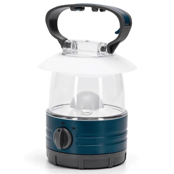 Linterna - linterna de camping que funciona con 4 pilas AA, resistente al agua, con luz LED brillante y diseño compacto para fácil transporte.