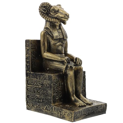 DECHOUS Egyptian God Statue, Ancient Egyptian God Nile Sitting Figurine Animal Collectible Figurine Resin Egyptian Statue for Home Office Decoration
