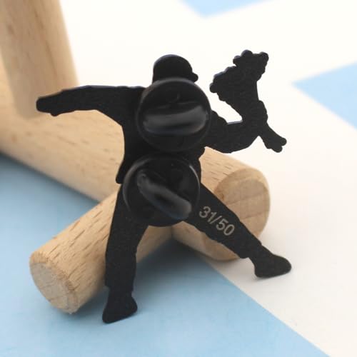 Image of Banksy Art Pins Flower Thrower Pin B