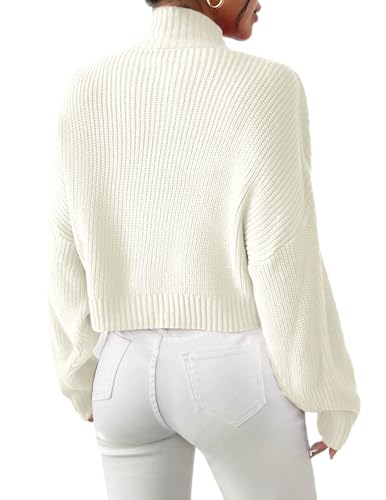Image of Libsorge Womens Oversized Mockneck Cute Cable Knit Sweater Winter Fall 2025 Ladies Dressy Casual Lightweight Pullover Tops
