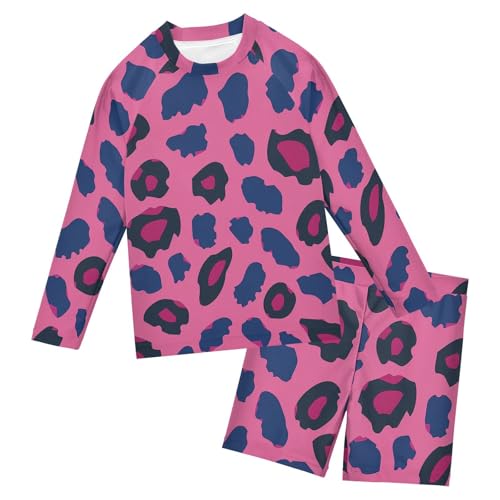 Traje de baño de leopardo melocotón para niños ideal para vacaciones de playa y juegos en la piscina