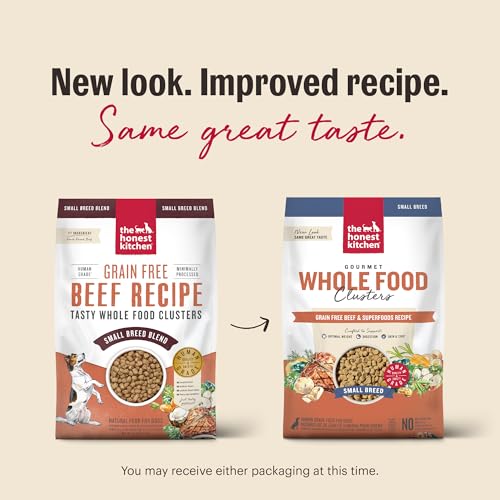 The Honest Kitchen Whole Food Clusters Small Breed Grain Free Beef Dry Dog Food, 10 lb Bag - Image 5