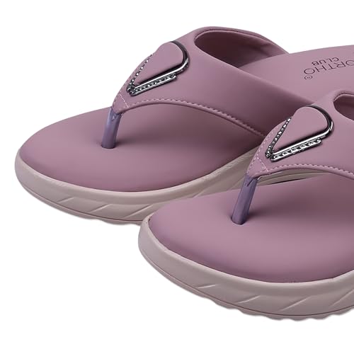 Image of ORTHO CLUB Women's Orthopedic Comfort Sandals - Soft Cushion Footbed, Anti-Slip Sole, Stylish Toe-Ring Design - Lightweight Sandals for Women & Girls