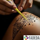 12 x FADEDA Henna Cones | 12 x 25 g Natural Paste | Black | 100% Vegetable | Ready to Use & without PPD - Image 4