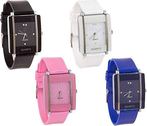 KIARVI GALLERY Square dial 4 Color Combo Analog Watch for Girl (B083RBQ6KS) Amazon Price History, Amazon Price Tracker