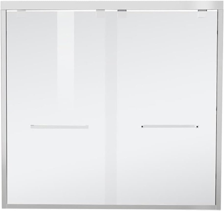 Elegant Kitchen and Bath Trenton Semi-Frameless Aluminum Tub Door in Chrome