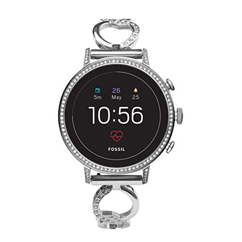 HATALKIN Band Compatible with Garmin vivoactive 4S Band, 18mm Hand Removeble Links Alloy Crystal Rhinestone Diamond Bracelet Replacement Band for Garmin vivoactive 4S Smartwatch, Silver